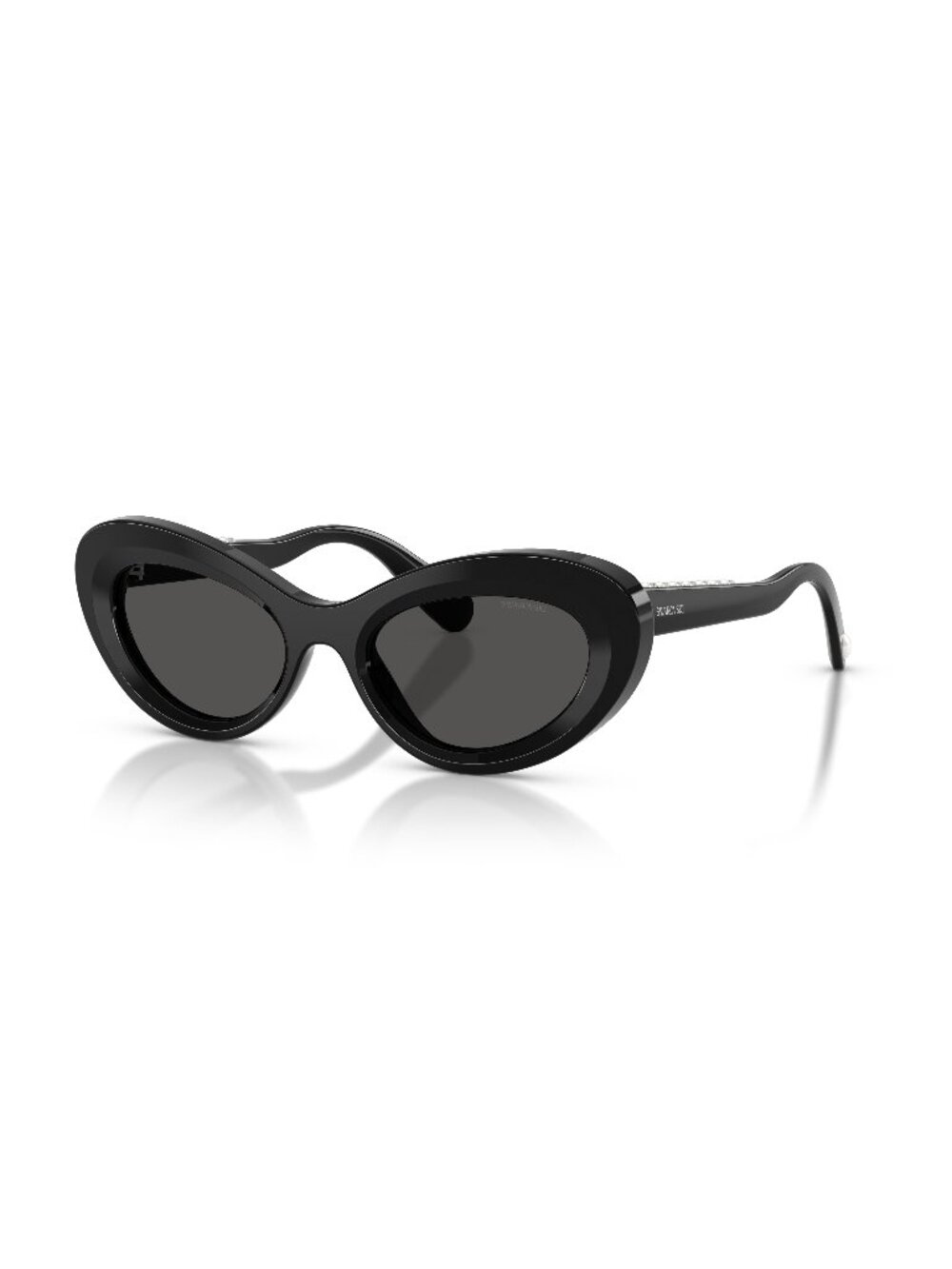 New Swarovski Women's Sunglasses Black Grey Lens Acetate Frame SK6061U 100187 51
